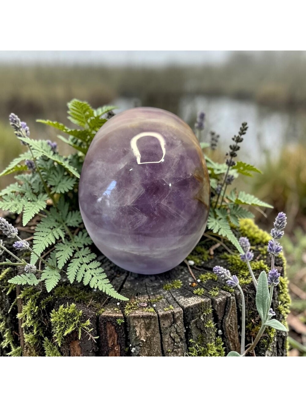 A100. Amethyst Natural Crystal Skull Carving - Picture 4 of 4
